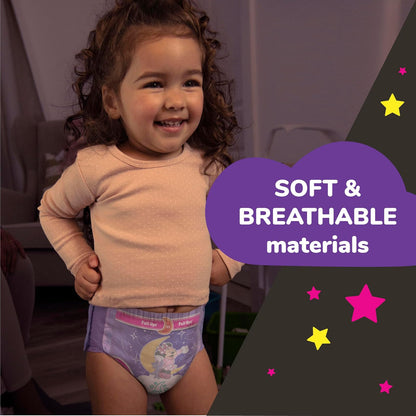 Pull-Ups Night Time - Pantalones de entrenamiento para niña, 2T-3T, 68 unidades