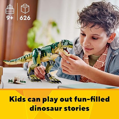LEGO® Creator 3en1 T. Rex Convertible en Triceratops o Pterodáctilo, Figuras articuladas de Dinosaurios, Juguete de construcción Ideal como Regalo para niños y niñas 31151