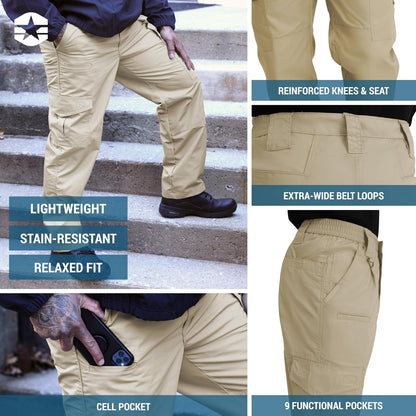 Propper Pantalones tácticos livianos para Hombre | Pantalones de trabajo cargo de rendimiento para agentes de la ley, profesionales, socorristas