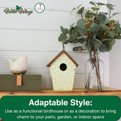 Wild Wings Decorativo Bluebird House Spring Ivy, Blanco