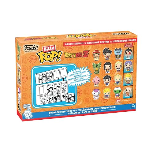 Funko Pop! Bitty: Dragon Ball Z - Kid Buu, 4-Pack and A Surprise Mystery Mini Figure - 0.9 Inch (2.2 Cm) - Dragon Ball Collectable - Stackable Display Shelf Included - Gift Idea - Party Bags Stocking
