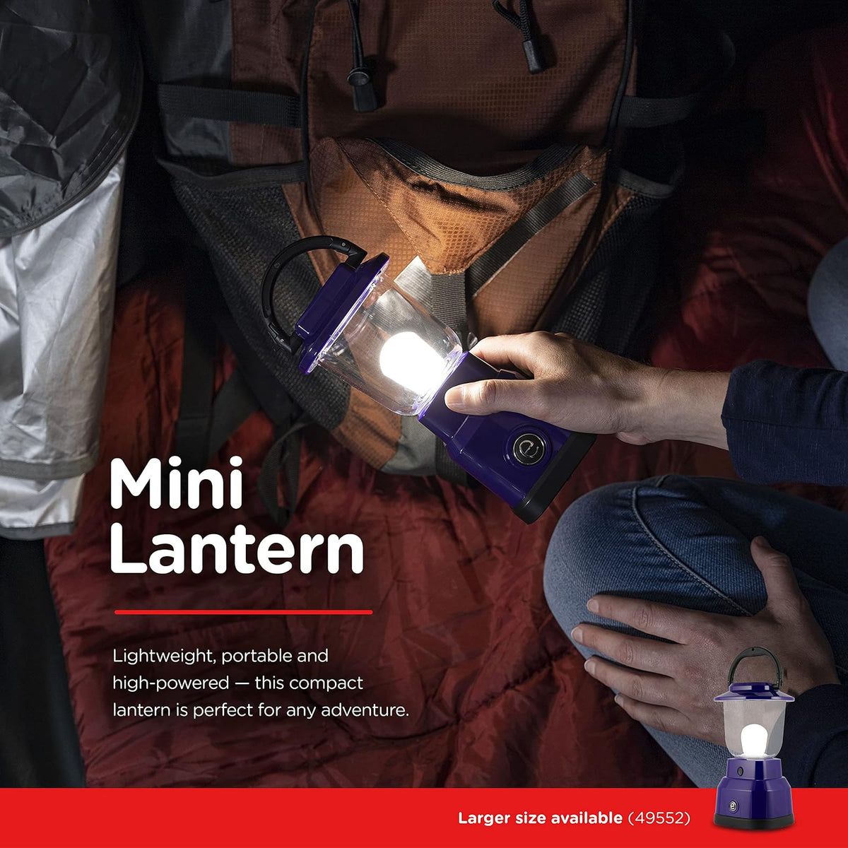 Enbrighten LED Mini Camping Lantern, Battery alimentada, 200 lúmenes, 40 horas de ejecución, 3 modos, luz nocturna para niños, ideal para caminar, aire libre, emergencia, nieve, huracanes