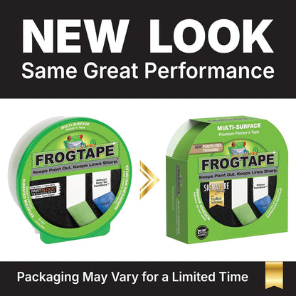 FrogTape Cinta Adhesiva de Multi-Superficie para Pintar, Verde, 1.41-Inch x 60-Yard Roll, Verde