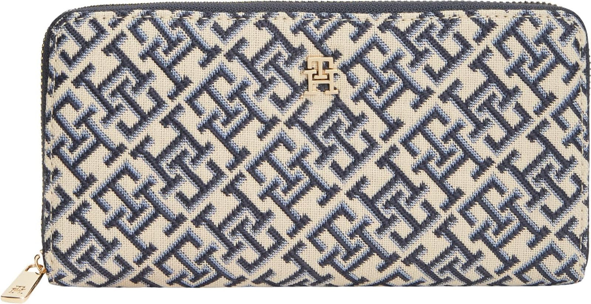 Tommy Hilfiger Cartera Icon Jacquard Para Mujer - Talla Única - Blue