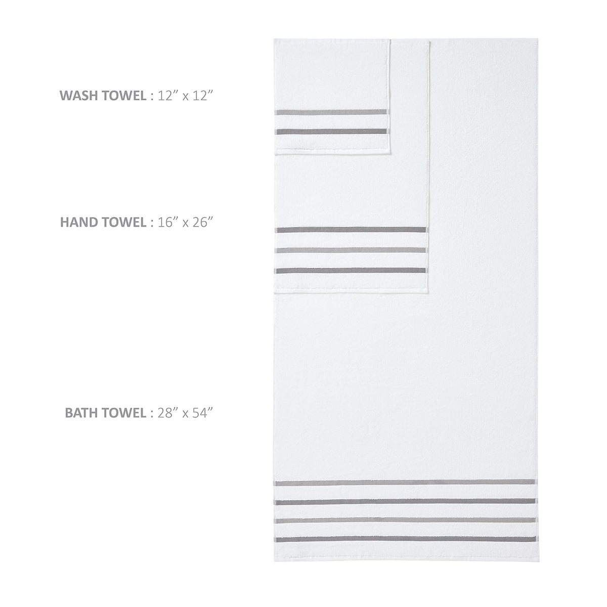 Comfort Spaces - Toallitas de baño para Ducha, Carbón, Assorted Sizes, 1, 1
