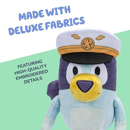 Bluey - Paquete de 2 Animales de Peluche de 16 a 23 Pulgadas, Juguetes de Peluche Suaves, capitán y Festivos, Animales de Peluche para niños a Partir de 3 años