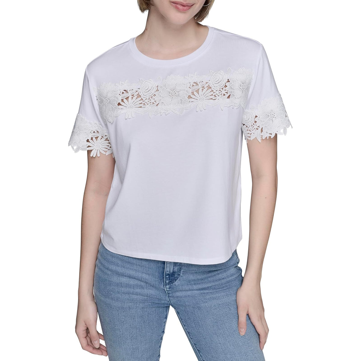 Karl Lagerfeld - Playera Informal Suave para Uso Diario para Mujer