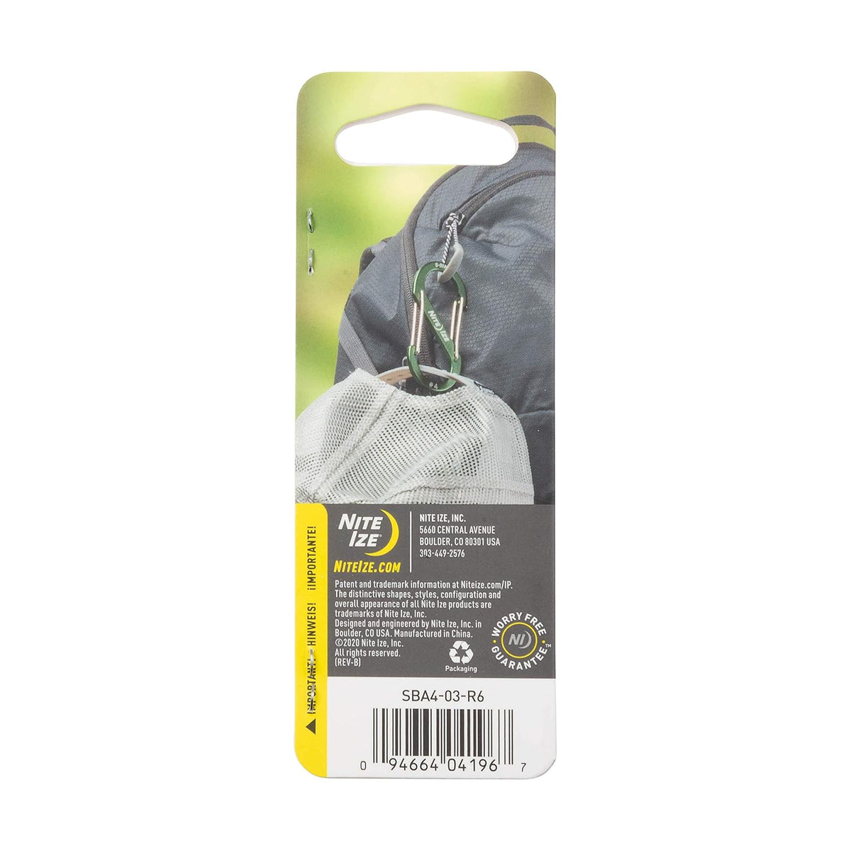 Nite Ize sba4–03-r6 S-Biner Dual Mosquetón Aluminio # 4-Blue