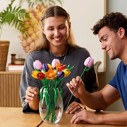 LEGO Ramo de Tulipanes – Model Kit de Construcción para Adultos, Años 18+ – Flores Artificiales Decoración para Hogar - Regalo para Mujeres y Hombres – 11501
