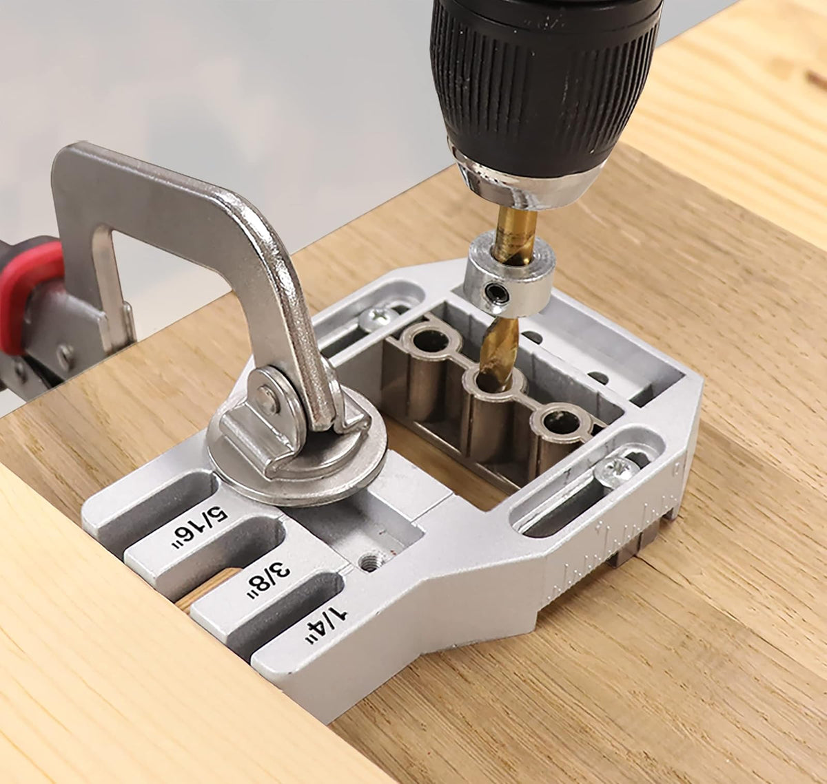 Milescraft 1334 Joint Master – Plantilla de aluminio autosujetante Crea juntas de bordes, esquinas y superficies. Incluye espaciadores de centrado. Para pasadores de clavija de 1/4", 5/16" y 3/8"
