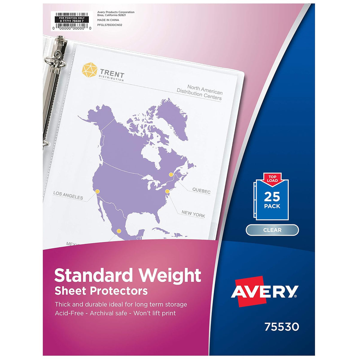 Avery PV25P Protector de Hojas, 25 Protectores, color Transparente