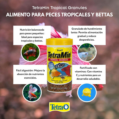 Tetramin Alimento Tropical Gránulado para Peces con 100 Gramos