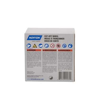 Norton - Juego de 50 ruedas cortadas, disco de corte de metal y acero inoxidable de alto rendimiento de 4 1/2 pulgadas, eje de 7/8 pulgadas, compatible con amoladoras angulares