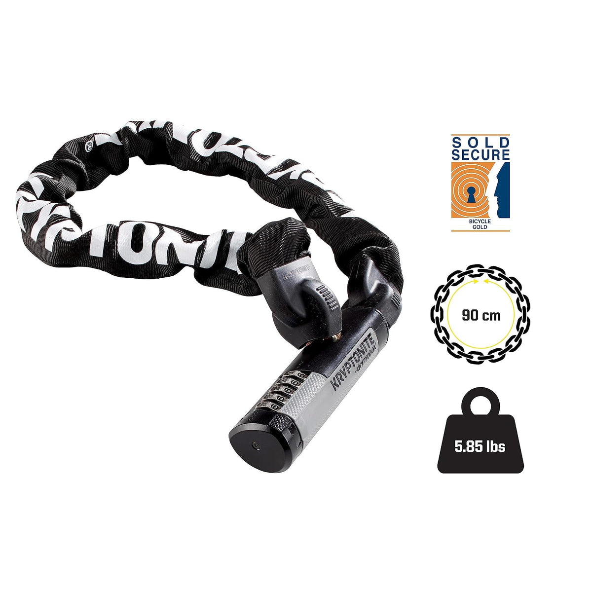 Kryptonite Kryptolok 990 - Candado para bicicleta (9,5 mm)