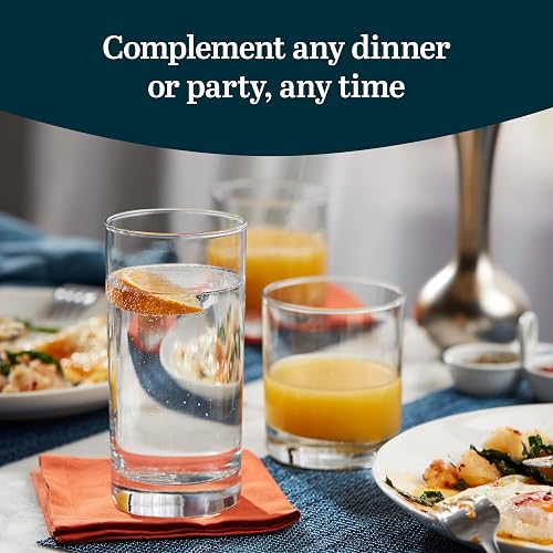 Libbey Juego de 24 Vasos de Vidrio Province de 449 ml y 329 ml