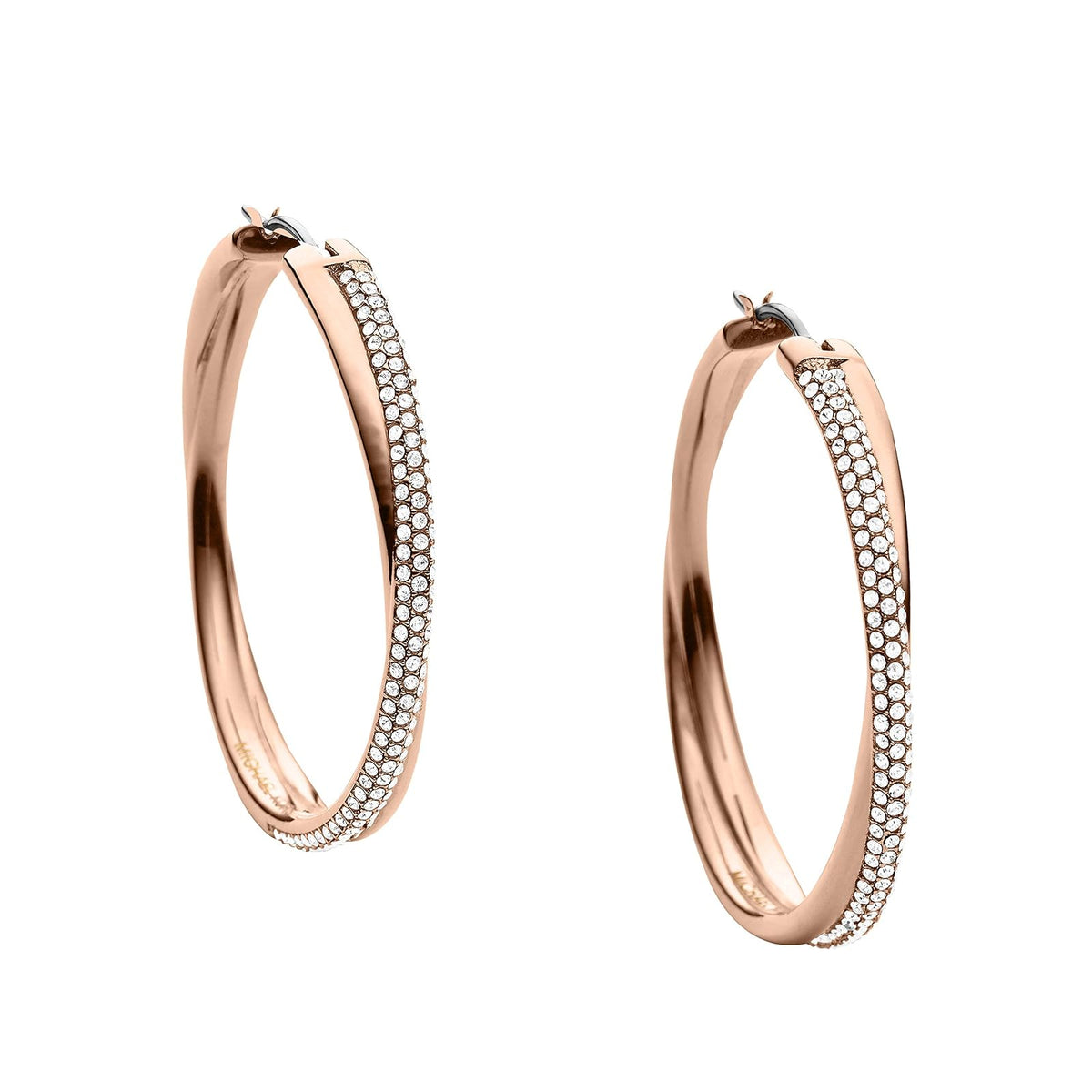 Michael Kors Pendientes de aro de plata grandes