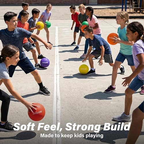 GoSports Dodgeball Inflable - Bolas sin picaduras - Incluye Bomba de Bola y Bolsa de Malla