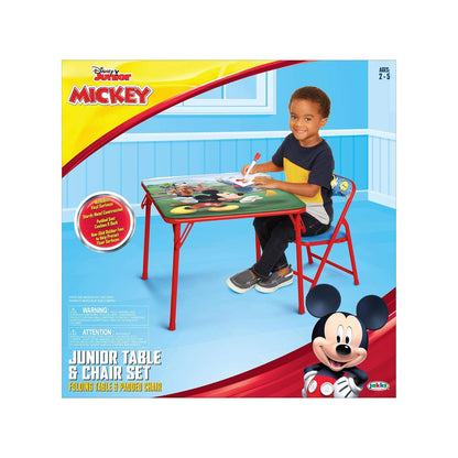Mickey Mouse Juego de mesa y silla para niños pequeños de 24 a 48 m, incluye 1 mesa y 1 silla [exclusiva de ] Mesa: 20 pulgadas de largo x 20 pulgadas de ancho x 16.4 pulgadas de alto, silla: 12