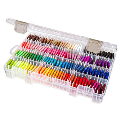ArtBin 6840JN Caja de búsqueda de Hilo Dental, Organizador de Costura y Bordado, [1] Caja de Almacenamiento de plástico, Transparente