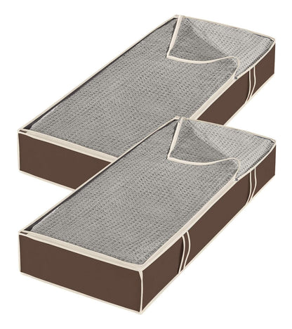 Whitmor Zippered Underbed Bags Java Set of 2 Pieces