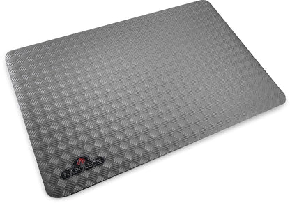 Napoleon Tapete para parrilla de barbacoa, accesorio para parrilla de barbacoa, producto de seguridad, antideslizante, patrón de placa de diamante, gris, elegante, protege tu cubierta, se adapta a parrillas de barbacoa Prestige PRO 500 tamaño y más pequeñ