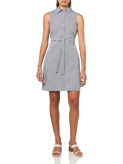 Tommy Hilfiger Paisley Print Sleeveless Belted Shirtdress Vestido informalMujer