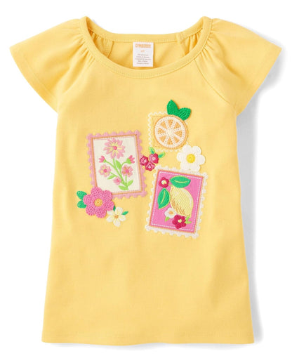 Gymboree Y Camisetas de Manga Corta con gráficos Bordados para niños pequeños Camiseta para Niños