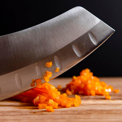 Oklahoma Joe's Cuchillo de chef y cuchillo de chef con funda, plata/negro