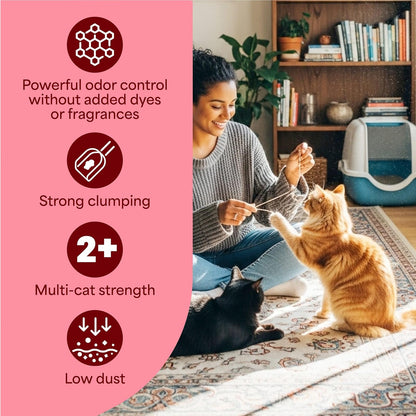 Fresh Step Advanced - Arena para Gatos sin Perfume, 18 Libras, bajo Polvo, carbón Activado