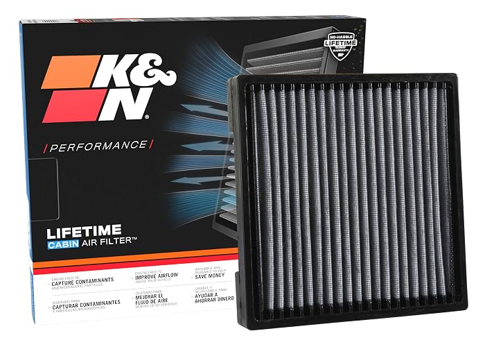 K&N Filtro de aire de cabina premium: alto rendimiento, lavable, flujo de aire limpio a su cabina: diseñado para modelos de vehículos seleccionados de Toyota/Subaru/Suzuki/Scion 2004-2019, VF1013