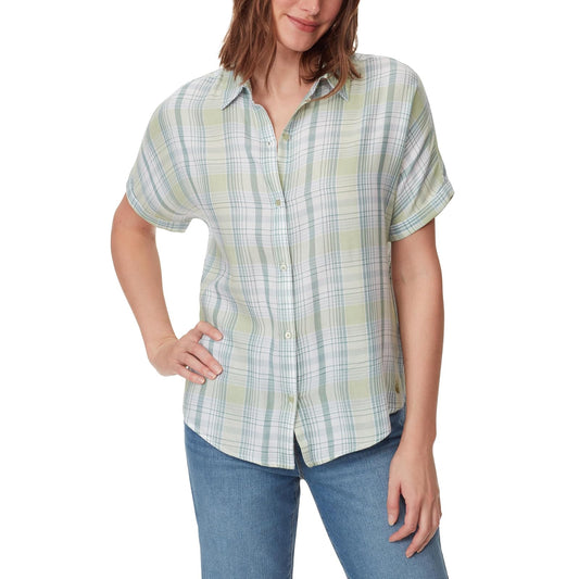Gloria Vanderbilt Daisy - Camisa de Manga Corta con Botones para Mujer