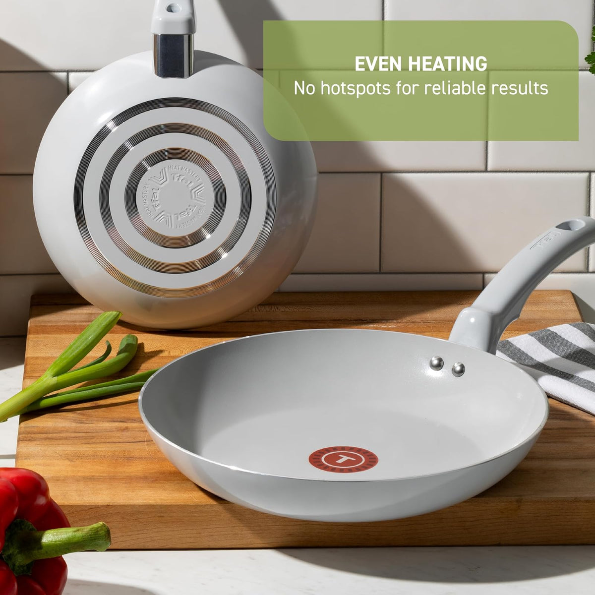 T-fal Batería de Cocina 20 Piezas Refresh Cerámica Antiadherente, Ollas y Sartenes, Apta para Horno hasta 380°F, Set Completo para Cocina, Uso Diario, C493SK74