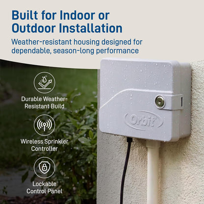 Orbit 57950 B-hyve Smart Indoor/Outdoor 12-Station WiFi Sprinkler System Controller