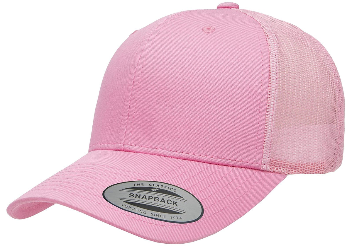 Yupoong Gorra de Camionero Retro. Sombrero para Unisex Adulto - Rosado - Talla Única