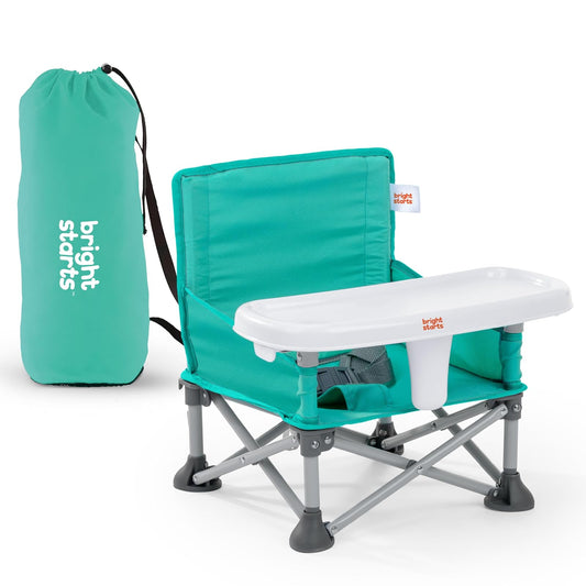 Bright Starts Pop 'N Sit - Silla, Asiento elevador para bebé, multiusos, para piso, charola de alimentación, viaje, de 6 meses a 3 años