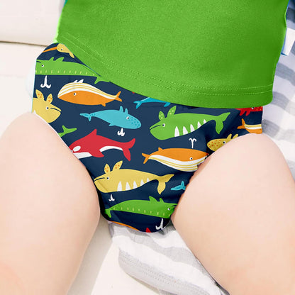 Green Sprouts - Pañal de natación Absorbente Reutilizable, Liga de Ballenas Marinas, 12 Meses