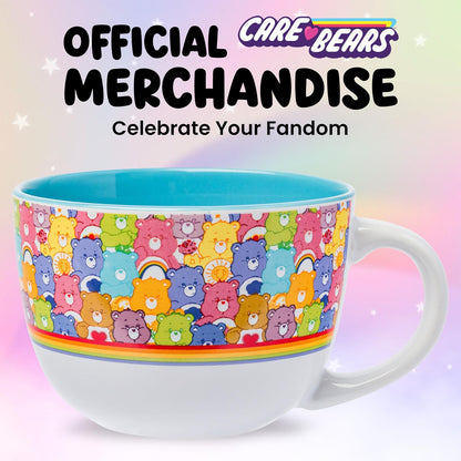 Silver Buffalo Care Bears - Taza de sopa de cerámica, 24 onzas