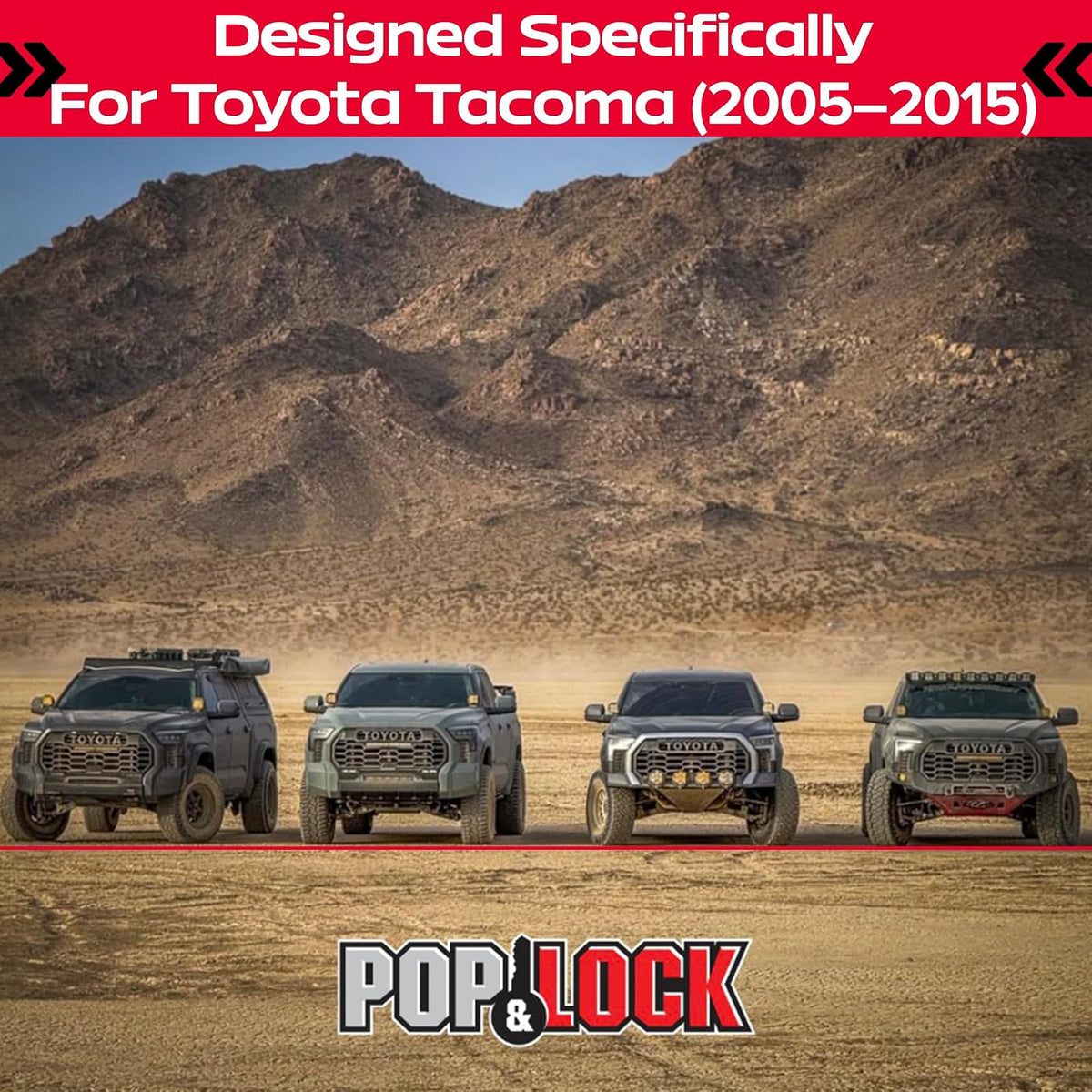 Pop & Lock PL5400 - Candado manual para portón trasero con tecnología de código de pernos para Toyota Tacoma
