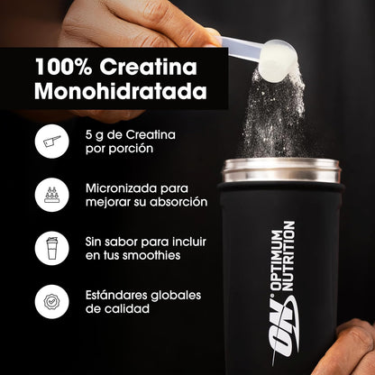Optimum Nutrition Creatina en Polvo Sin Sabor 300G, 60 Servicios
