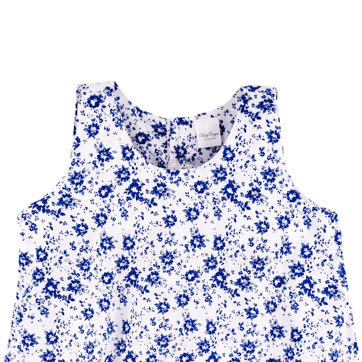 Baby Creysi Set 2 Vestido Sin Mangas Pantaleta Popelina Bebé 6 Meses Azul Algodón Hipoalergénico Diseño Floral