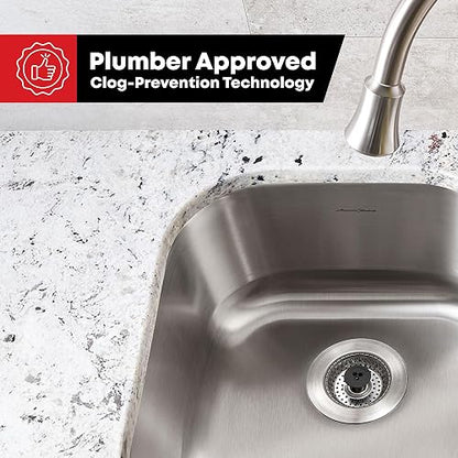 Kitchen SinkShroom Revolutionary - Colador de Fregadero de Acero Inoxidable sin obstrucciones, Color Gris Chapado en Cromo