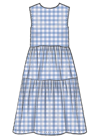 McCall's Patterns McCall's - Vestido plisado hasta la rodilla para mujer, tallas 14-22, patrón de costura, color blanco