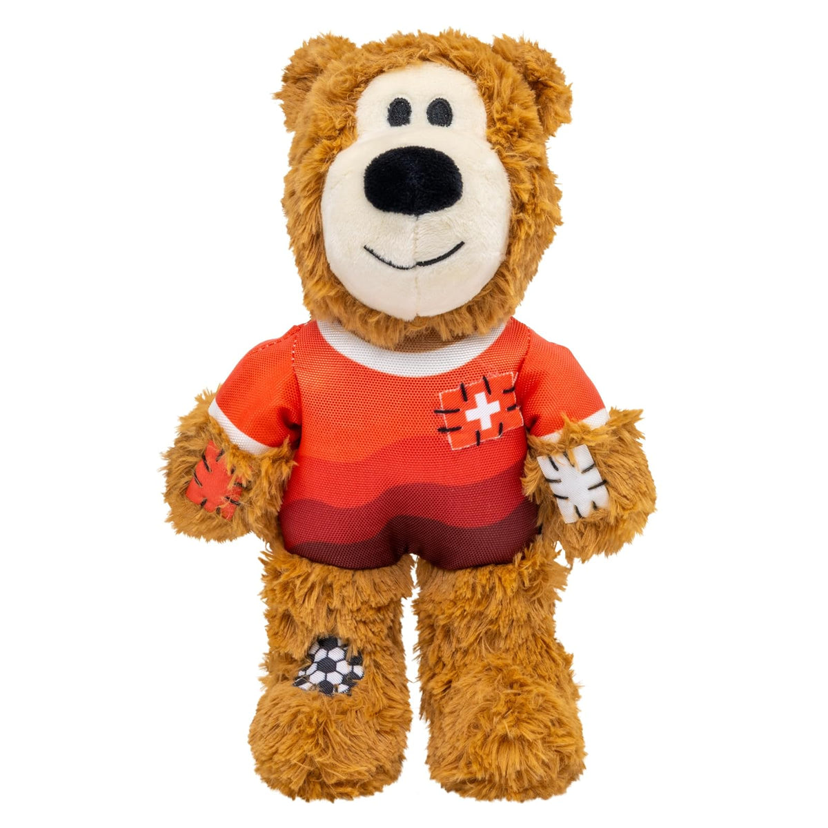 Kong Wild Knots Bear Juguete de Peluche para Perro con Playera de Selección - Suiza