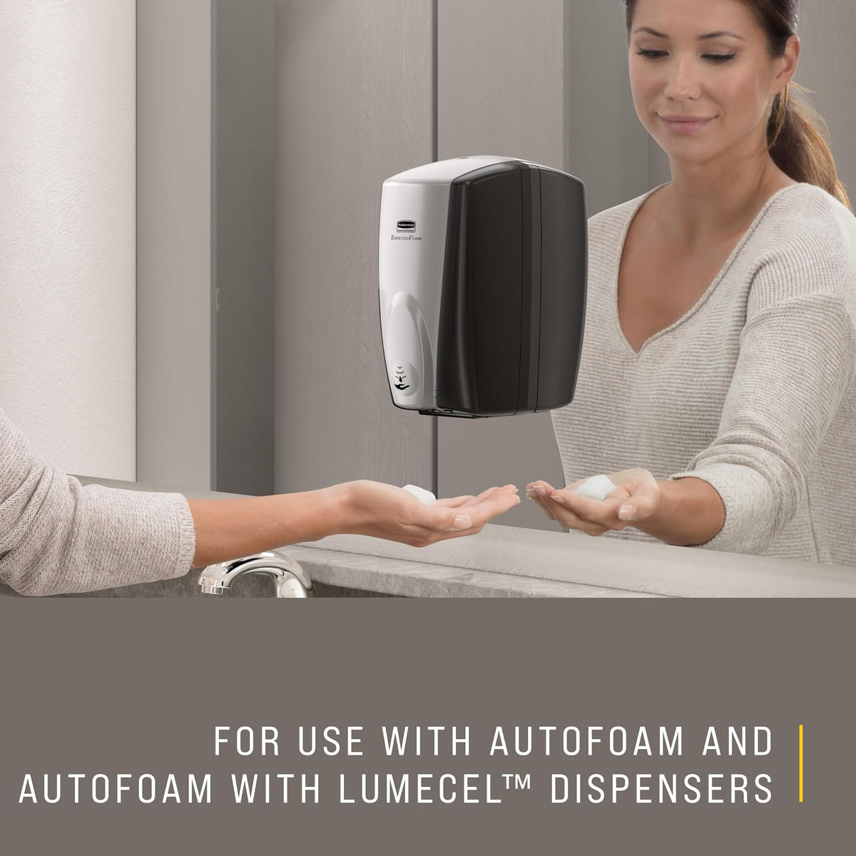 Rubbermaid Commercial Products - Recambio desinfectante de manos de espuma con alcohol AutoFoam de 1000 ml hidratante compatible con dispensadores AutoFoam y LumeCel de RCP para zonas comunes/salas de