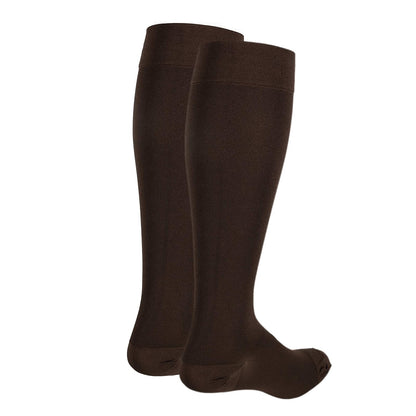 Truform 20-30 mmHg Compression Stockings for Men and Women, Knee High Length, Closed Toe, Brown, X-Large