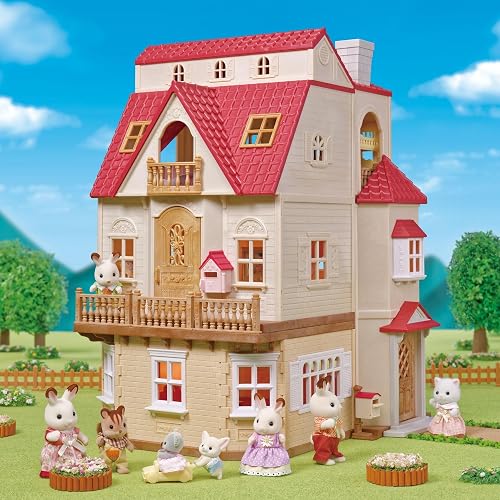 Calico Critters - Juego de Regalo para casa de Campo, Juego de casa de muñecas con Cifras, Muebles y Accesorios