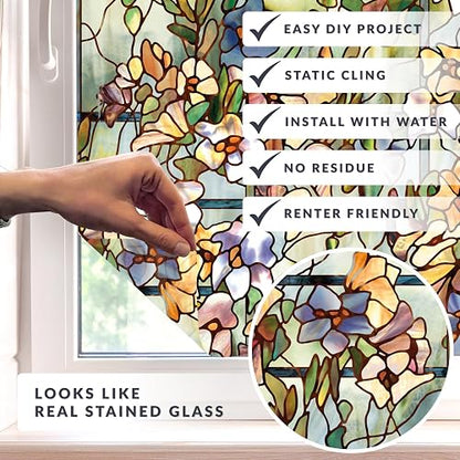 ARTSCAPE Trellis Window Film, 24" x 36", Multicolor