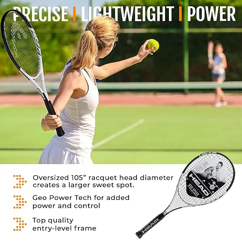 HEAD Geo Speed - Raqueta de Tenis para Adultos – Raqueta de Equilibrio de luz preencordada de 27.5 Pulgadas