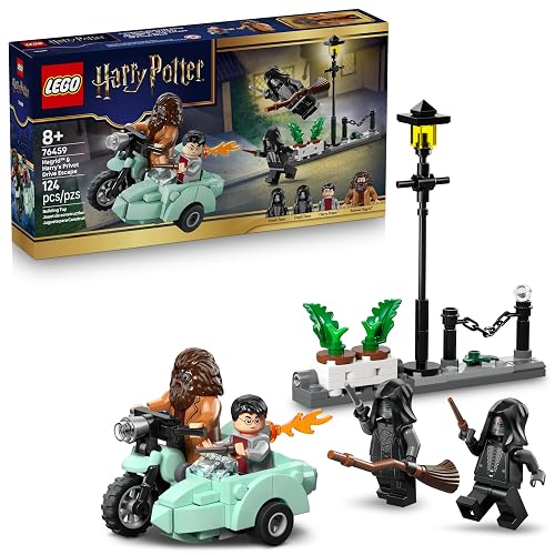 LEGO Harry Potter Hagrid y Harry: Escape de Privet Drive – Set de Construcción de Modelos – Moto de Juguete – 4 Minifiguras – Regalo para Niños y Niñas Mayores de 8 Años – 76459
