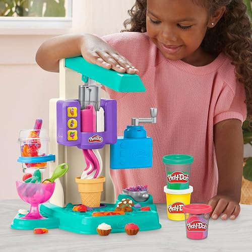 Play-Doh Heladería Multicolor 7 Accesorios 5 Latas Masa Moldeable +3 años